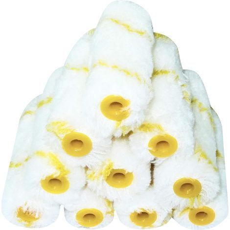 Lot de 10 rouleaux de manchon à peindre, 6 mm, pour décoration murale, plafond et porte, fibre de polyamide, 1 jeu (1/5)