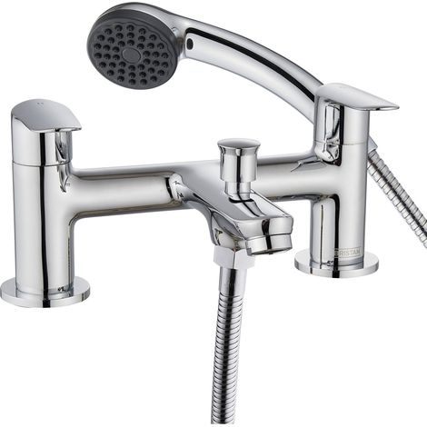 Bristan Opus Bath Shower Mixer Tap Pillar Mounted - Chrome (1/2)