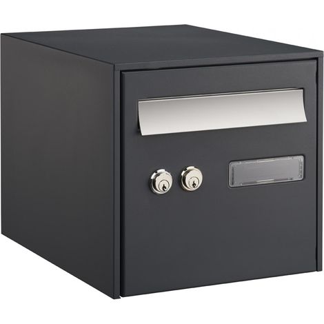 Decayeux – Boîte à colis sécurisée 300 sf gris anthracite – Serrure Colislock brevetée – Dimensions L 300 x H 300 x P 410 mm – Pour colis jusqu'à 150 x 310 x 210 mm