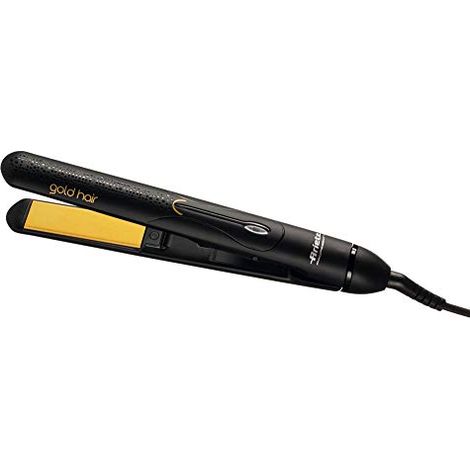Ariete 8143 Gold Hair - Piastra per Capelli in Ceramica - Capelli Lisci, Onde e Ricci - Anti-Crespo - Temperatura Costante - Blocco Piastre - Nero (1/4)