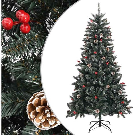 vidaXL Artificial Christmas Tree with Stand Green 180 cm PVC (1/5)