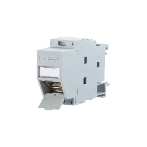 BTR METZ CONNECT 130B117003-E NETZWERKDOSE HUTSCHIENE CAT 6A LICHTGRAU (RAL 7035) (1/2)