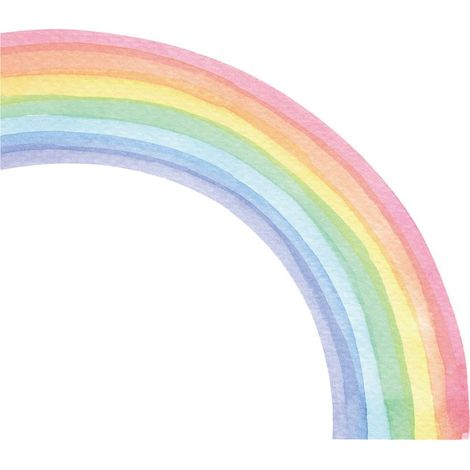 Muraux Arc en Ciel Sticker Mural Arc-en-ciel Demi-découpé DIY Amovible en Autocollant Mural Arc en Ciel pour Chambre de Bébé Fille Pépinière d'enfant Décoration Murale (1/5)