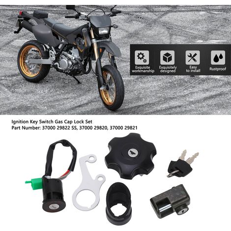 Zündschloss- und Tankdeckel-Set mit Helmhalterung für DRZ400S/DRZ400SM (2000-2023) (1/5)