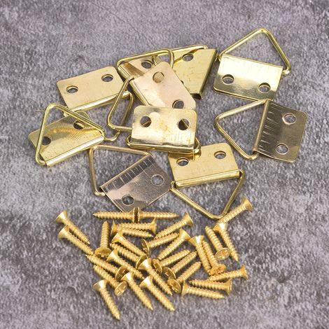 Lot de 50 crochets de suspension murale en fer pour cadres photo, diamètre 22-53 mm. (1/5)