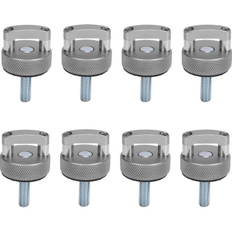 Lot de 8 Vis à Pouce en Aluminium avec Fixation à Retrait Rapide, Anneau en D pour Bronco 2 Portes 4 Portes à Partir de 2021, intégré, Acier M8, Filetage 1,25, Utilisation (SILVER). (1/5)