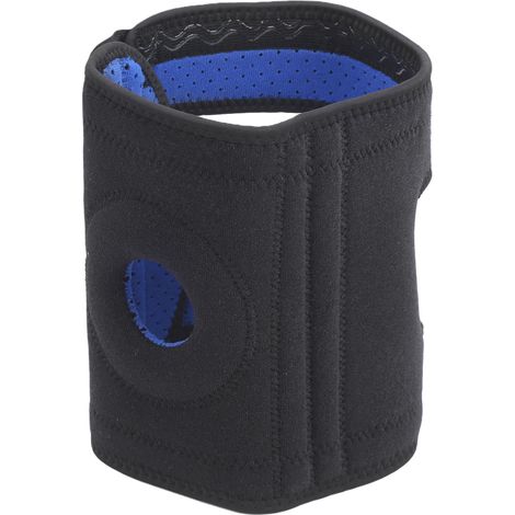 Genouillère de basketball unisexe pour extérieur, protection rotulienne antidérapante, bleue, taille unique (1/5)