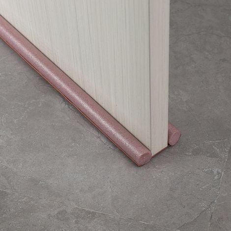 Bande d'étanchéité flexible pour bas de porte - Coupe-vent - Anti-poussière - Réduction du bruit - Isolateur - Matériel domestique - Marron - 93 cm (1/5)