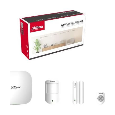 Dahua kit di allarme Centrale HUB Wi-fi GSM + Rilevatore + Contatto + Telecomando - ART-ARC3000H-03-GW2-868