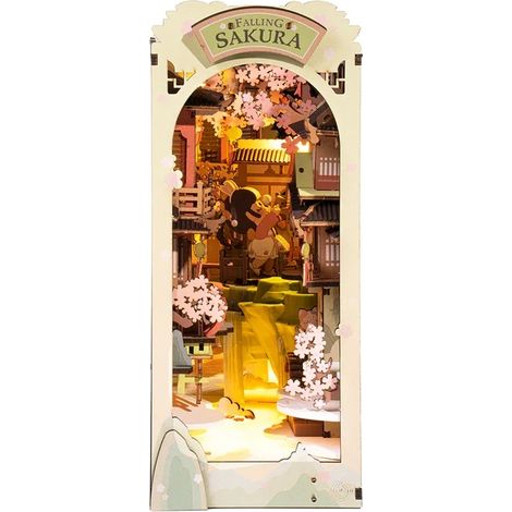 Casa de muñecas miniatura para armar, diseño floral, fácil montaje, TGB05 Falling Cherry (1/2)