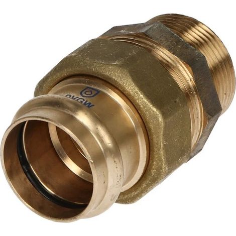 Raccord à sertir laiton rouge raccord à visser 35 mm x 1 1/4’’ FM contour V à joint plat