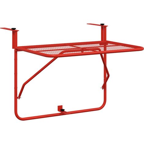 vidaXL Mesa de balcón acero dorado 60x40 cm (1/2)