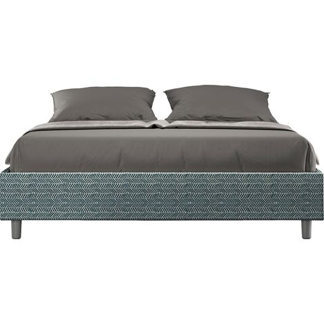 Letto Matrimoniale Sommier 160x190 cm Senza Rete Azelia Aragona 8 Blu (1/4)
