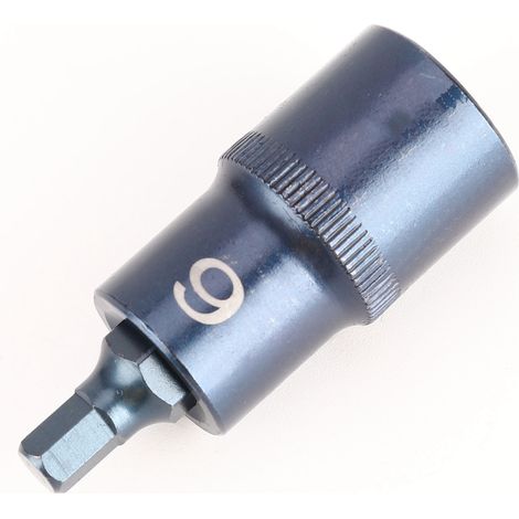 Embout hexagonal à douille 1/2 po, clé rapide, acier allié S2, bleuissement, outils à main, quincaillerie H6 (1/5)