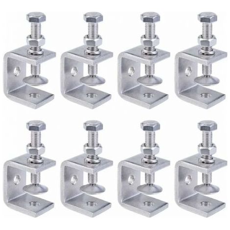C-Klemmen, 8 Stück, robuste C-Klemmen aus 304 Edelstahl, Edelstahl-C-Klemmen, robuste C-Klemme, robuste Edelstahl-Klemme für Holzbearbeitung, Heimwerken und Reparatur A (1/5)