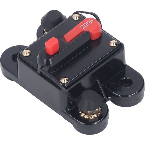 Disjoncteur à réarmement manuel 1/4 po, protection contre les surintensités, 12-48 V CC, pour moteur de véhicule, 200 A (1/5)