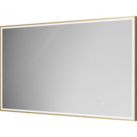 Colore Madison Brushed Brass 1200mm x 700mm Illuminated Dimmable LED Mirror with Demister and Touch Sensor (1/5)