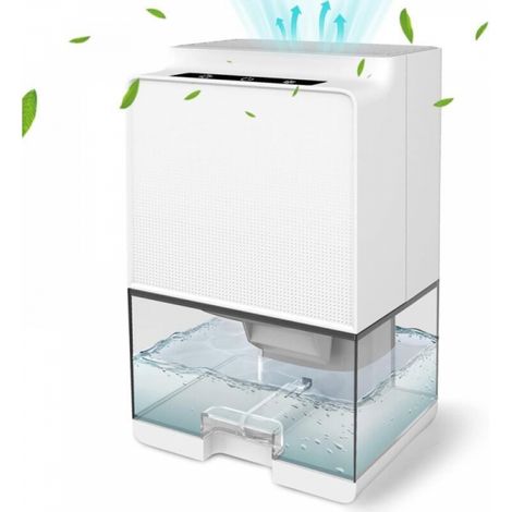Cyslmuk – Déshumidificateur électrique silencieux 1000ml – Élimination jusqu'à 300ml/j – Pour pièces jusqu'à 20m² – Fonction dégivrage automatique