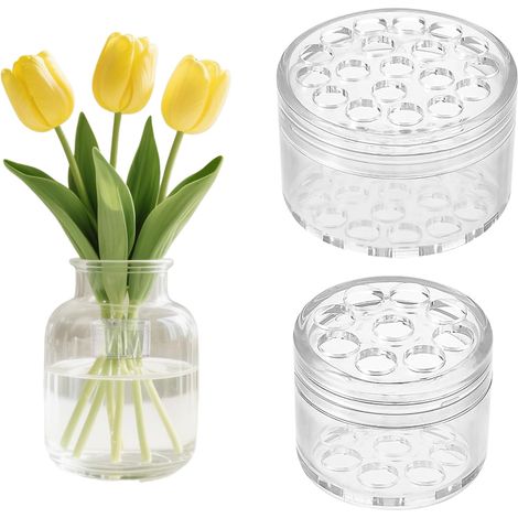 2 pièces support de fleurs pour vases, support de bouquet de fleurs en spirale, accessoire d'arrangement floral, support de poignée en spirale, support de tige de fleur, support de poignée de bouquet 