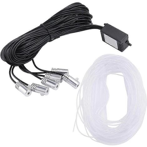 6-in-1 RGB-LED-Ambientebeleuchtung für Autos, Innenraumbeleuchtung mit Lichtleitern, per App steuerbar, D Edition 0703