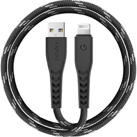 Energea Nyloflex USB-Lightning-Lade- und Synchronisierungskabel C89 MFI 1,5 m schwarz/schwarz (1/5)