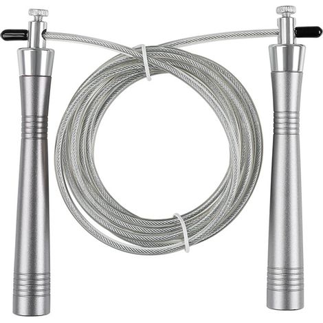 Corde À Sauter En Acier Avec Roulements - Réglable Pour Fitness Et Sports De Combat - Poignées Antidérapantes - 1 Unité (1/5)