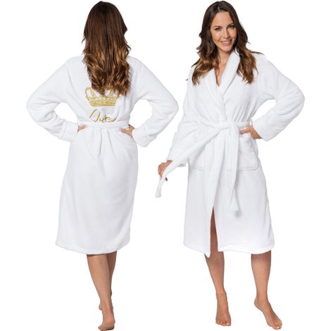 Bathrobe Queen White collar L