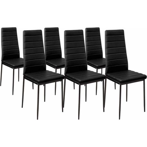 Set aus 6 schwarzen ROMANE Esszimmerstühlen (1/5)
