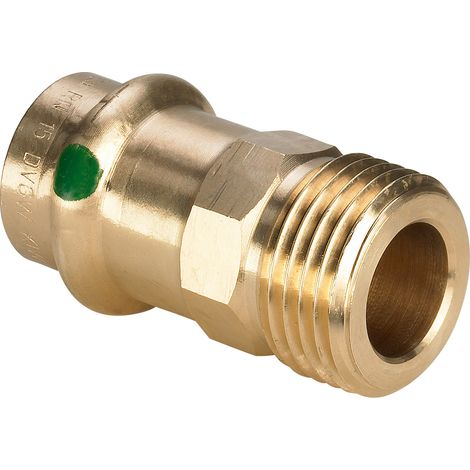 Pièce de transition avec raccord SC Sanpress 2211.4 en bronze au silicium 15 mm x G1/2