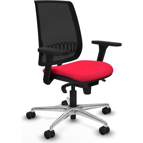 Chaise de bureau piqueras y crespo Alares sincro noir rouge mousse (1/2)