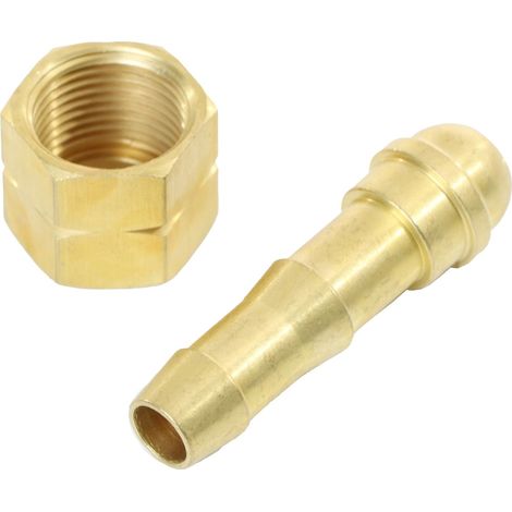ELMAG Schlauchtülle mit Überwurfmutter IG 3/8-LINKS, 9 mm (für Brenngas: Propan/Azetylen) (1/2)