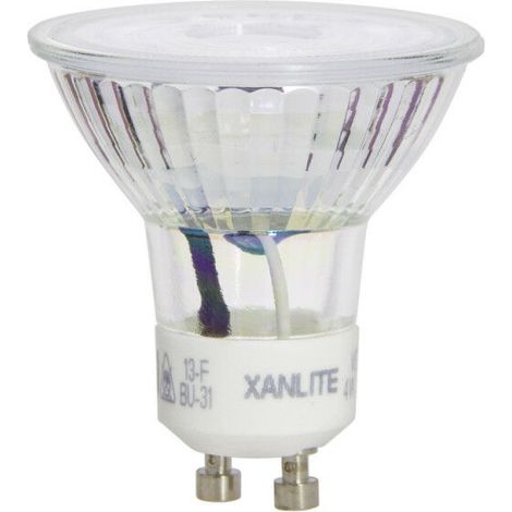 Ampoule LED spot, culot GU10, 4,5W cons. (35W eq.), lumière blanc chaud, angle focalisé (1/5)