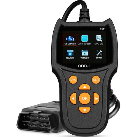 Scanner guasti OBD2/Lettore codici guasti motore - Strumento di diagnostica, test e manutenzione automobilistica con display a colori e 10 lingue (1/5)