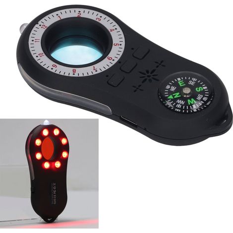 Détecteur GPS à lentille infrarouge S100 pour hôtels - Détecteur sans fil anti-caméra espion et anti-écoute (1/5)
