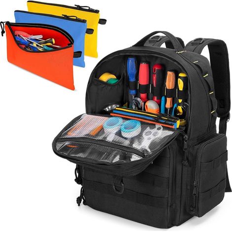 Werkzeugrucksack mit Organizer-Taschen, robust, für Handwerker (1/5)