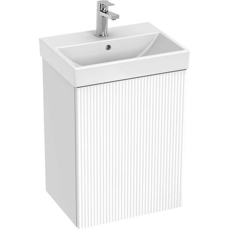 Jika Cubito Style - Mobile lavabo, 43x57x33 cm, 1 anta, bianco opaco H40J4451023041 (1/2)