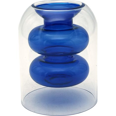 Signes Grimalt Crystal Vase Vasen und Halter  Blaue Vase - 11x9x9cm