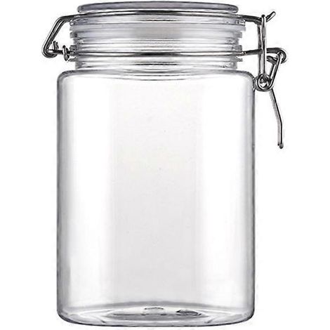 1250-ml-Einmachglas mit quadratischem Clip und Deckel zur Aufbewahrung von Nüssen und Keksen
