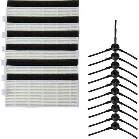 Filtre HEPA et Brosse Latérale de Rechange pour Robot Aspirateur iLife A4, A4S, A6 – Lot de 2 Pièces (1/4)