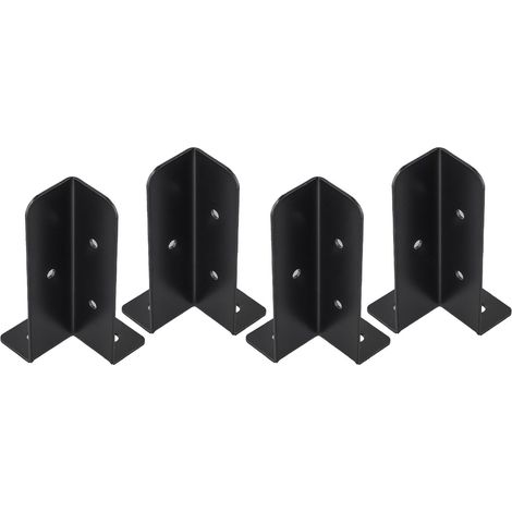 4 supports de base d'ancrage réglables pour poteaux de terrasse (1/5)