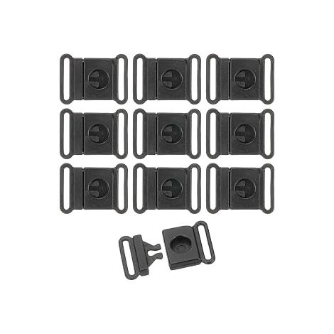 QUARKZMAN Safety Breakaway Buckle 10mm / 3/8" Plastic Flat Snap Insert Buckle Front Closure Hook Clasp Fasteners pour Bra Cat Dog Collar Harness Strap Lanyard, Pack of 50 (1/4)