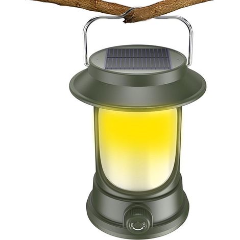 Solarbetriebene Campinglaterne mit Griff Solarbetriebene Campinglampe Wasserdichte Zeltbeleuchtung Tragbare elektrische Gartenlaterne geeignet