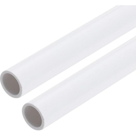 Tube Rigide en PVC, Tuyau Rond, Tuyauterie, Matériel de Tuyauterie 7mm ID 9mm OD 9" Longueur Blanc Haute Résistance pour Tuyau d'Eau, Loisirs Créatifs, Manchon de Câble 2 Pièces (1/5)