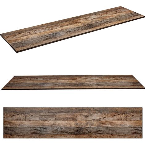 Waschtischplatte 180cm PUEBLA-56 in Vintage Oak Nb. B/H/T ca. 180,4/2,5/46 cm (1/4)