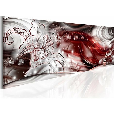 Tableau mélodie carmoisie - 135 x 45 cm (1/4)
