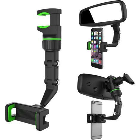 Support téléphone voiture rétroviseur 360°, support universel réglable smartphone (1/5)