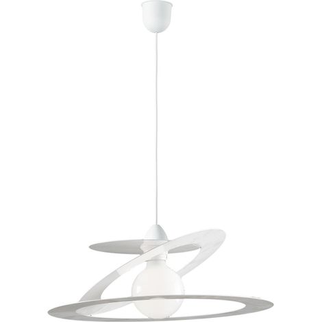 Sospensione Geko 1 Luce Bianco e Grigio LuceArt Classic (1/5)