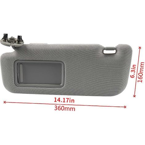 Pare-soleil gauche côté conducteur avec miroir, gris 74320-02711-E0 pour modèles 2007-2013 - FFY (1/4)
