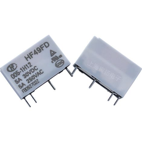 Hongfa HF49FD/005-1H12 5VDC-5A ultra-thin, low-power signal relay, new and original