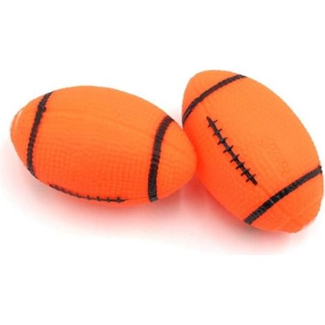 1 Piece Safe And Durable Professional Rubber Pet Dog Toy Funny Kids Oval Pet Dog Ball Toy Squeaky Ball Dog Interactive Training (1/5)
